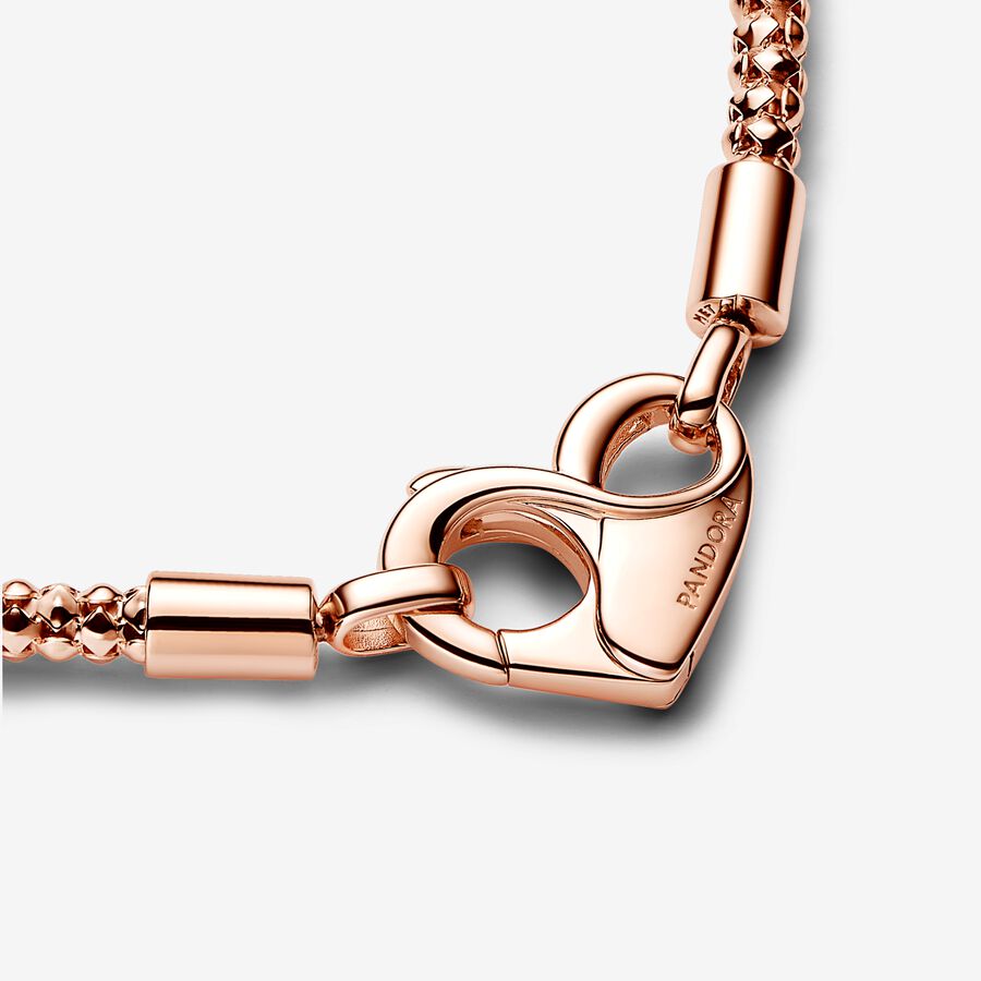 Rose Gold Studded Chain Bracelet - Image 3