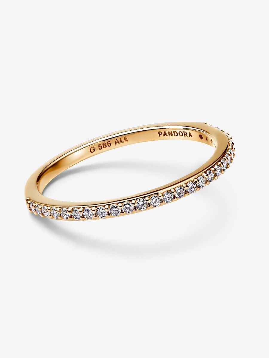 Era 14k Gold Lab-grown Diamond Half Eternity Pavé Band Ring - Image 2