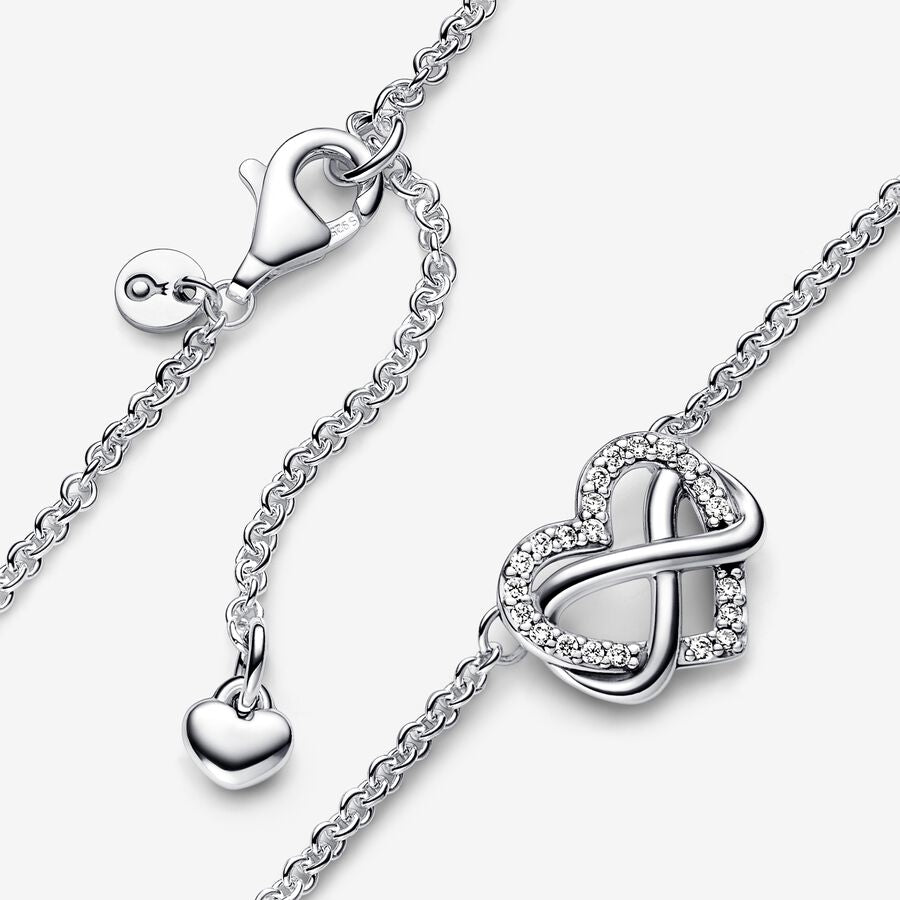 Sparkling Infinity Heart Collier Necklace - Image 3