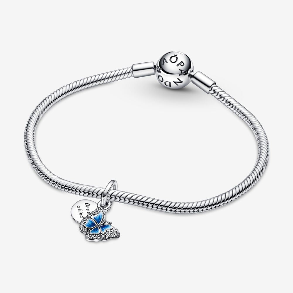 Blue Butterfly & Quote Double Dangle Charm - Image 3
