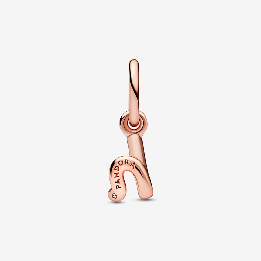 Letter H Script Alphabet Dangle Charm - Image 2