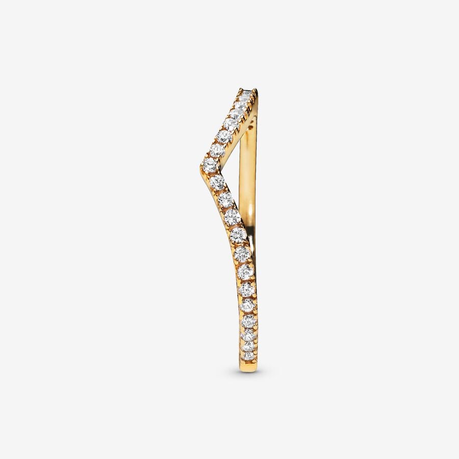 Sparkling Wishbone Ring - Image 3