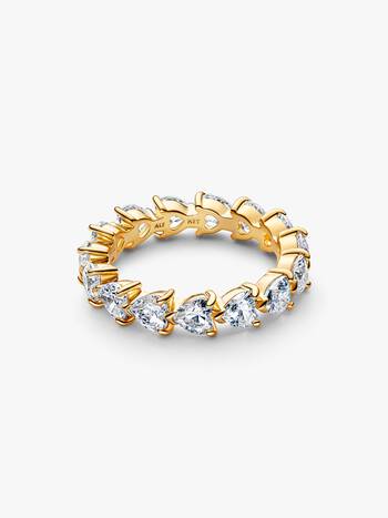 Band of Clear Hearts Ring - Image 2