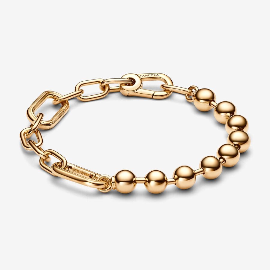 ME Metal Bead & Link Chain Bracelet - Image 4