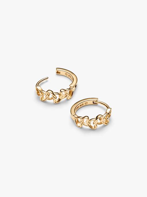 Linked Hearts Hoop Earrings - Image 2