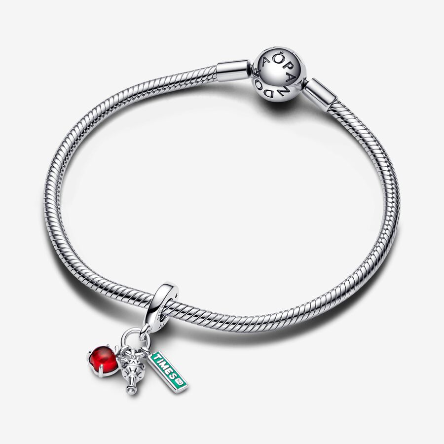 NYC Apple, Torch and Street Sign Triple Dangle Charm - Image 3