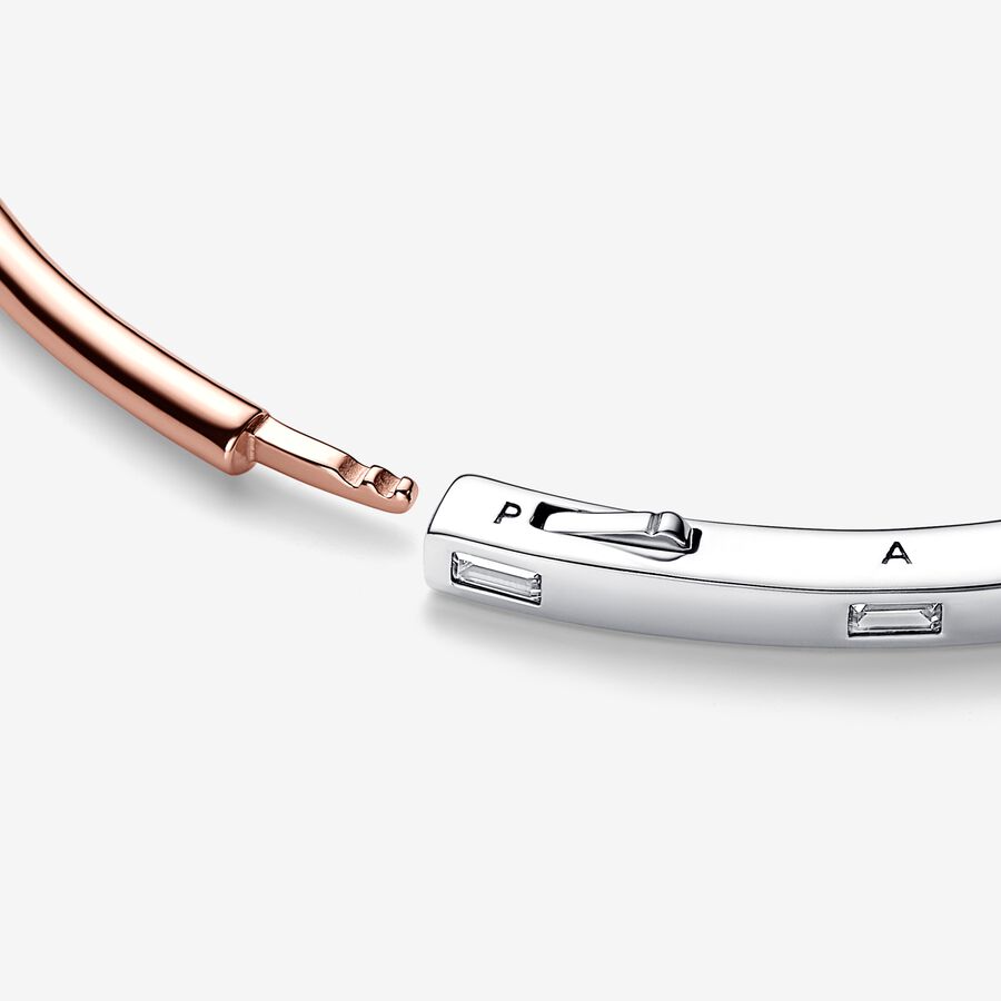 Signature Two-tone I-D Pavé Bangle - Image 2