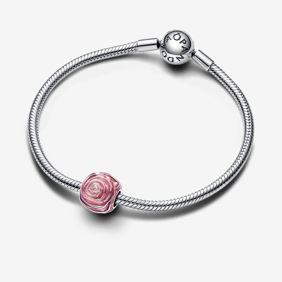 Pink Rose in Bloom Charm - Image 2
