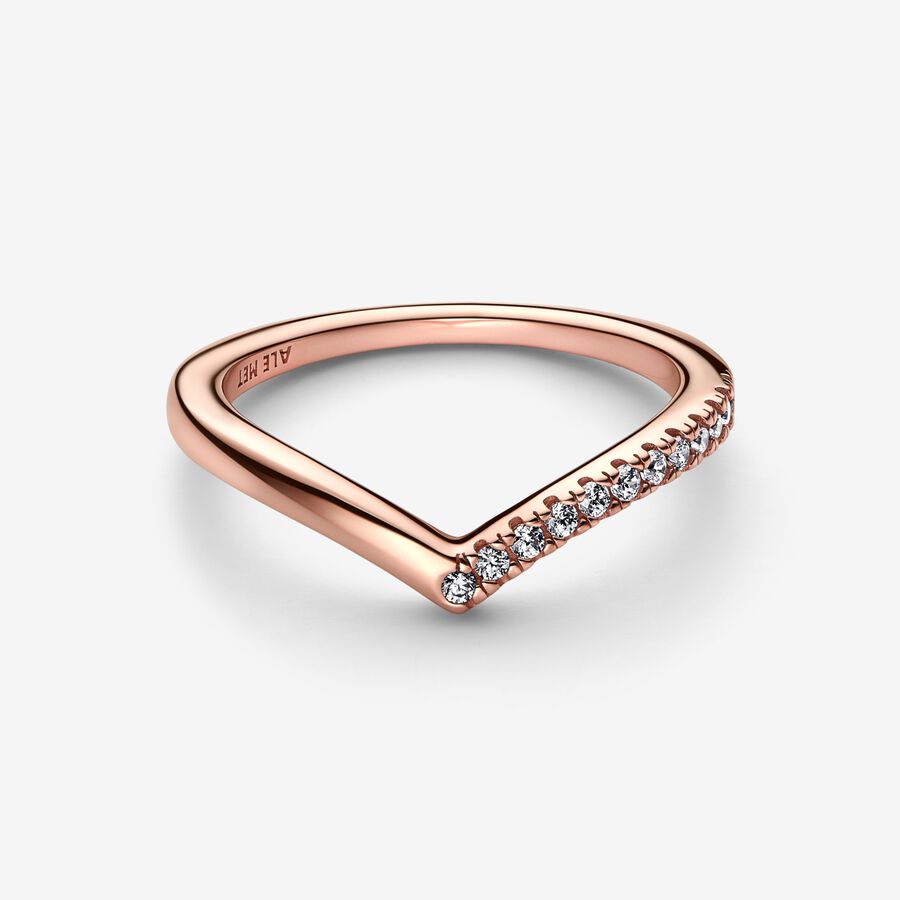 Timeless Wish Half Sparkling Ring Rose gold plated - Image 3