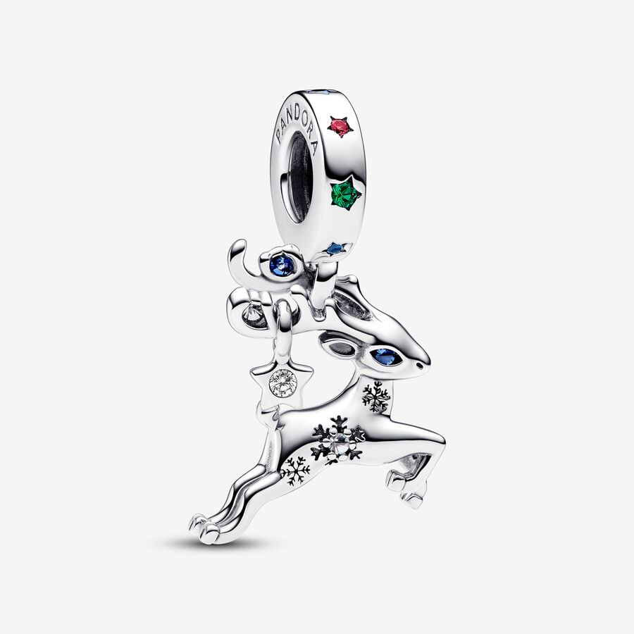 Magical Christmas Reindeer Dangle Charm