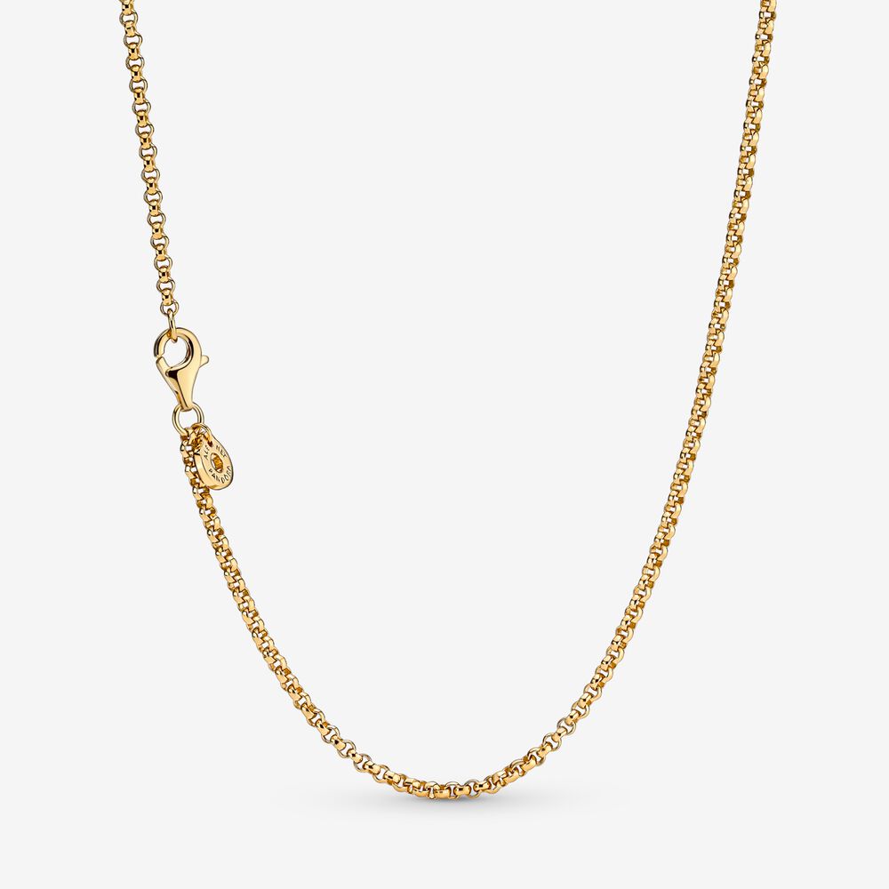 Gold-Plated Rolo Chain Necklace - - 369260C00-60