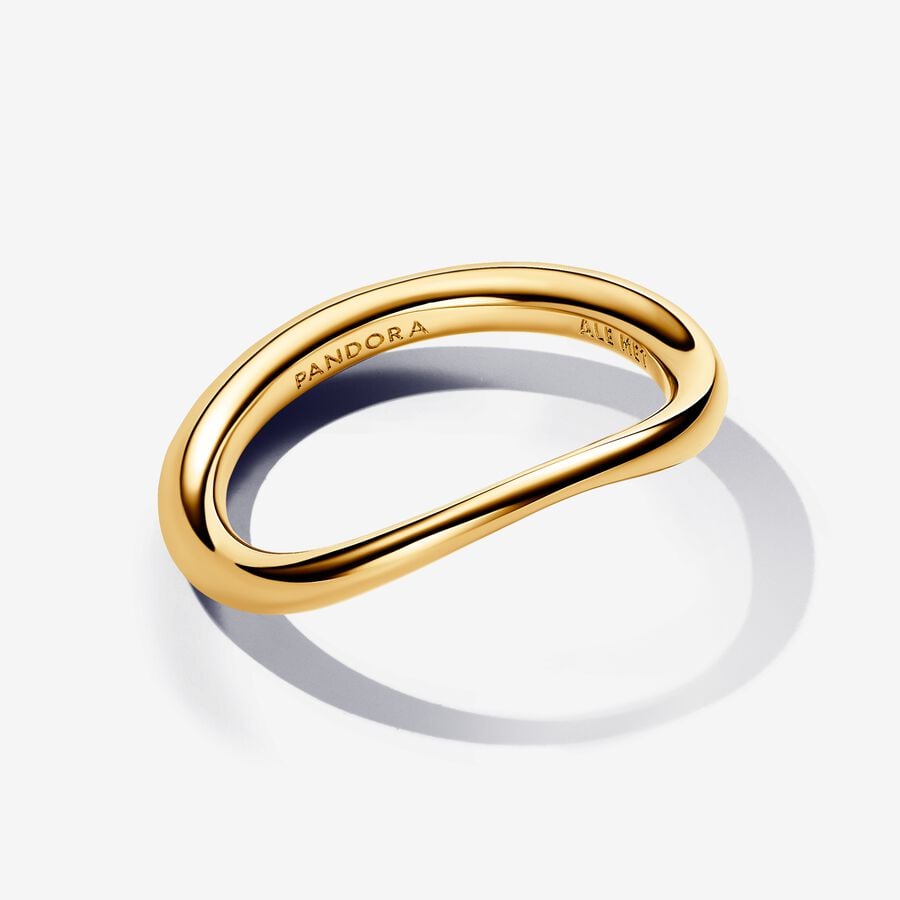 Organically Shaped Stacking Rings Gold plated - Image 2