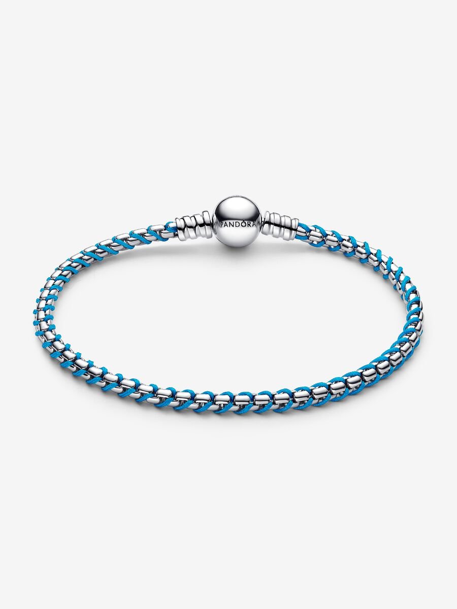 Blue Cord Snake Chain Bracelet - Image 2