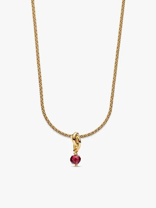 14k Gold Plated January Birthstone Necklace Set