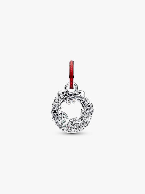 Holiday Wreath Double Dangle Charm - Image 2