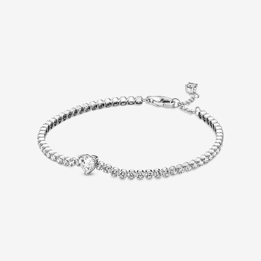 Sparkling Heart Tennis Bracelet - Image 2