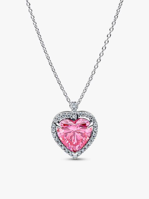 Pink Elevated Hearts Necklace Layering Set - Image 2