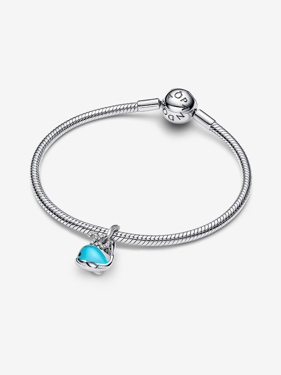 Turquoise-colored Whale Dangle Charm - Image 2