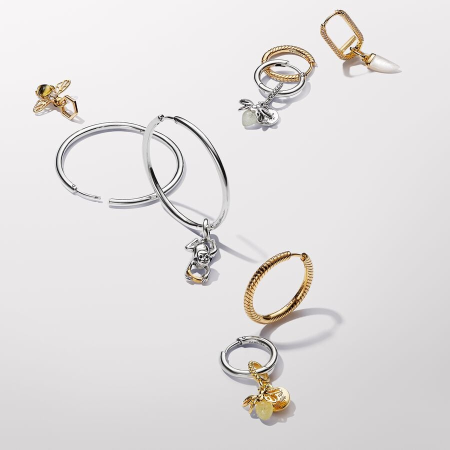 Moments 18 mm Charm Hoop Earrings - Image 2