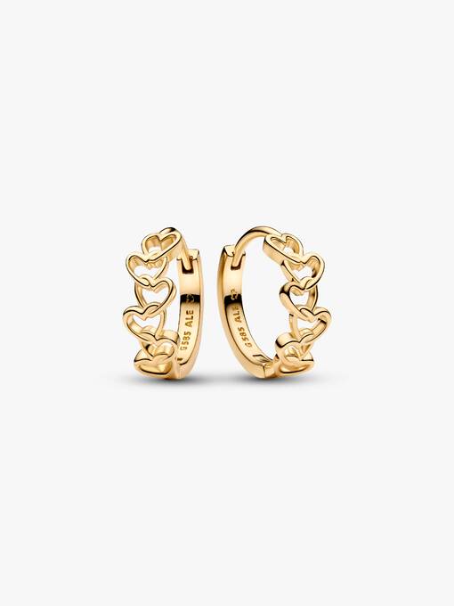 Linked Hearts Hoop Earrings