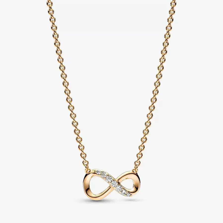 14k Gold-plated Sparkling Infinity Collier Necklace