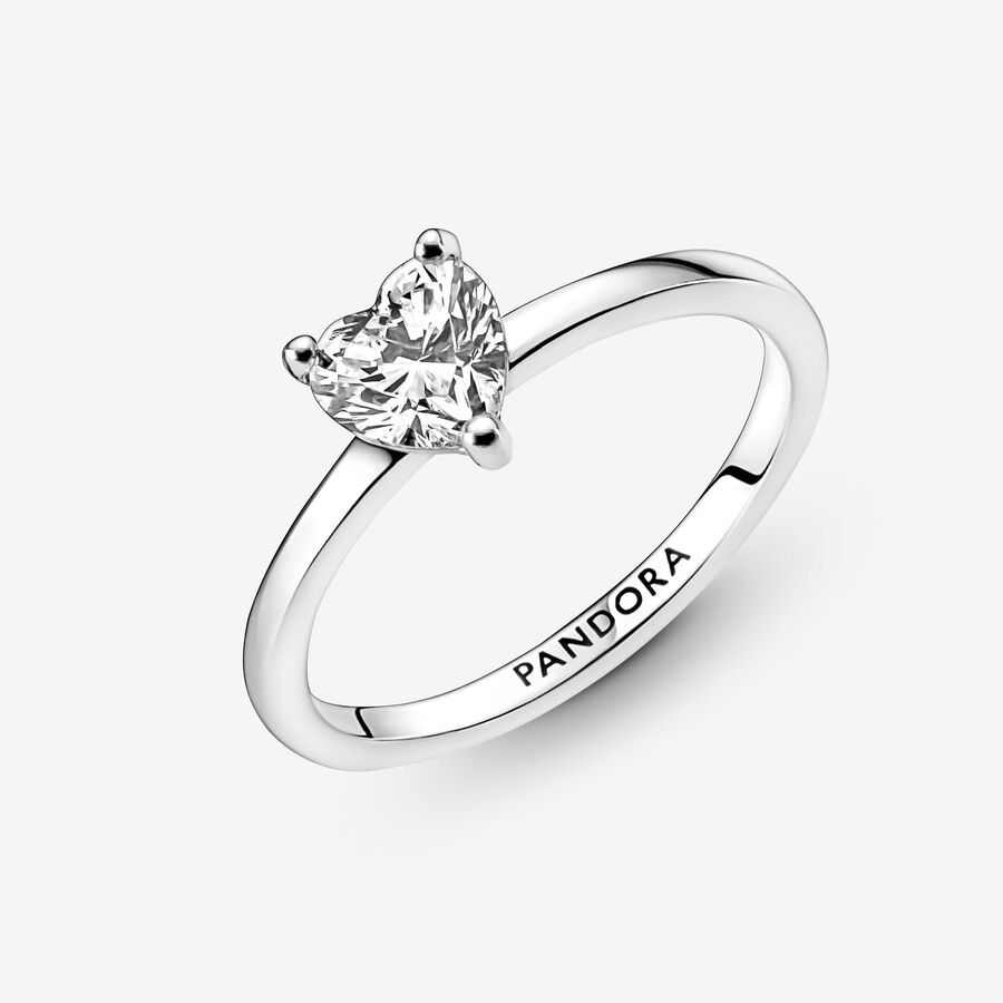 Sparkling Heart Solitaire Ring - Image 4