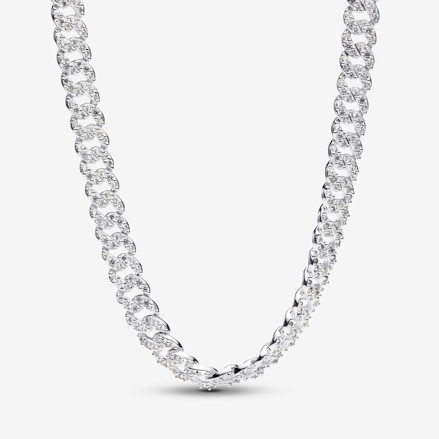 Pavé Cuban Chain Necklace