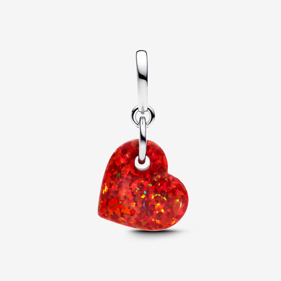 Opalescent Rood Hart Hangende Bedel - Image 2