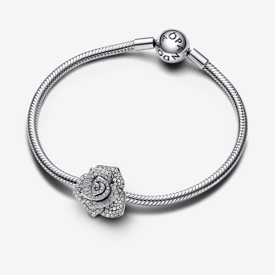 Sparkling Rose in Bloom Oversized Charm - Image 3