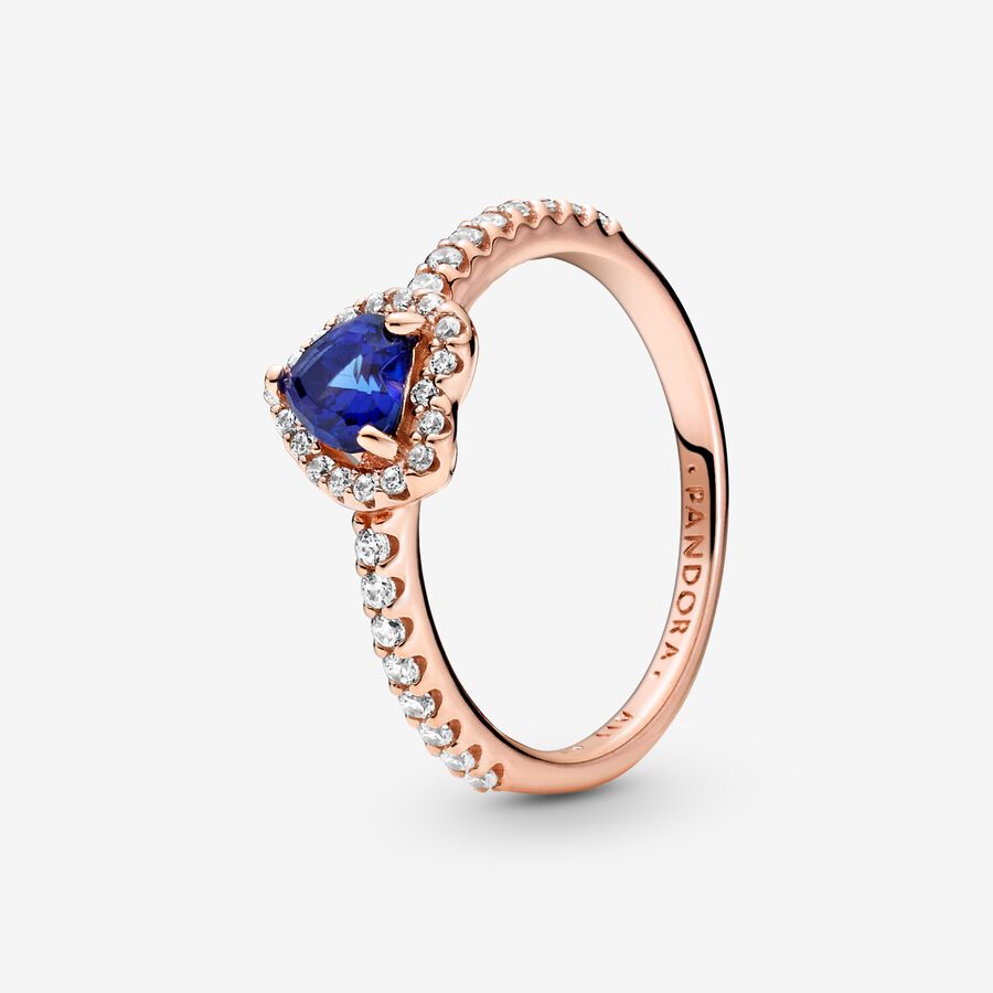 Sparkling Elevated Heart Ring - Image 5