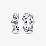Radiant Sparkling Hearts Hoop Earrings