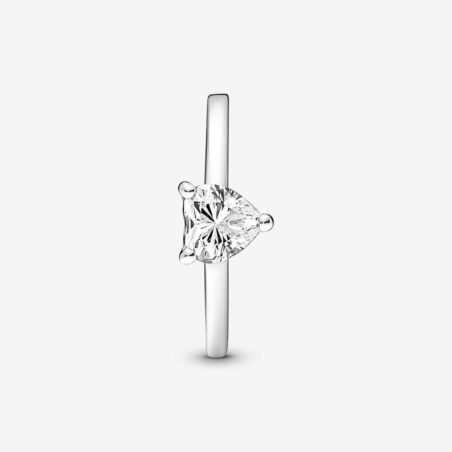 Sparkling Heart Solitaire Ring - Image 2