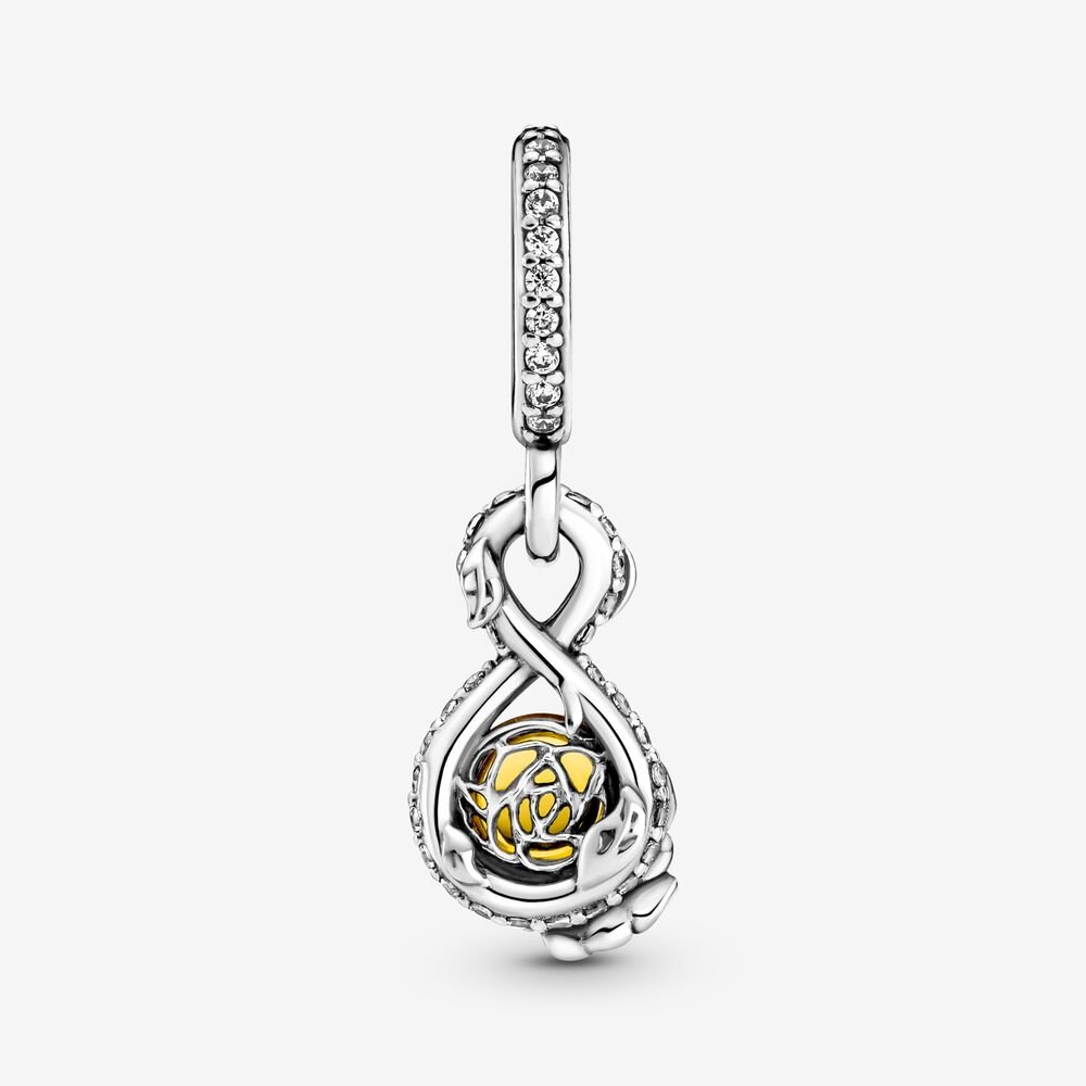 Infinity & Rose Flower Pendant - Image 3