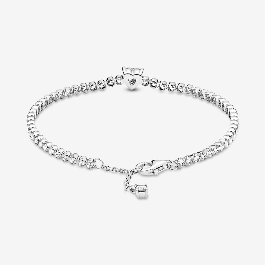 Sparkling Heart Tennis Bracelet - Image 3