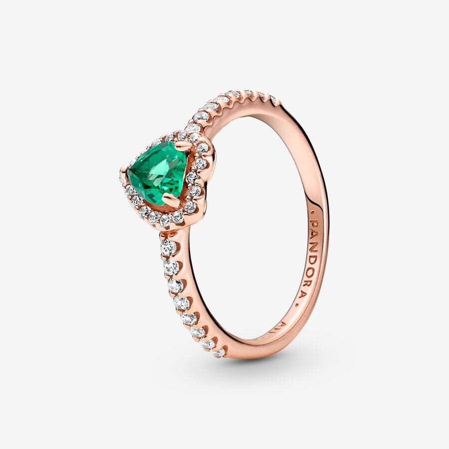 Sparkling Elevated Heart Ring - Image 7