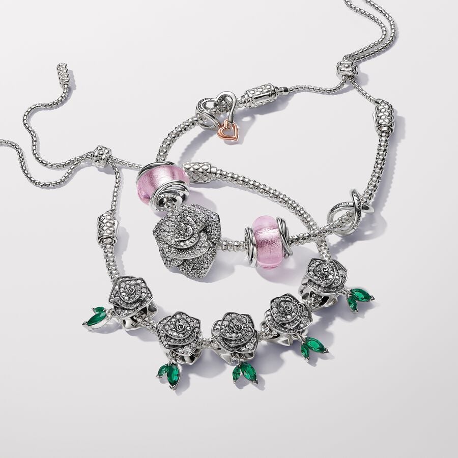 Sparkling Rose in Bloom Oversized Charm - Image 4