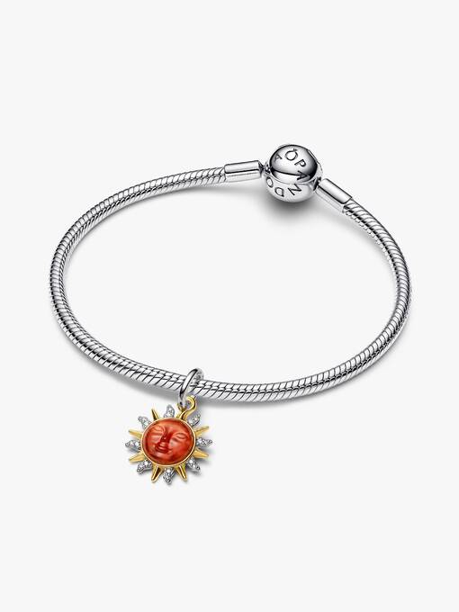 Swirling Sun Two-Tone Dangle Charm - Image 2