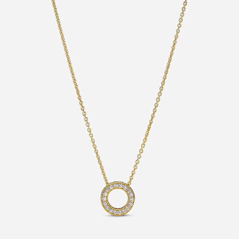 Logo Pave Circle Collier Necklace - SHINE