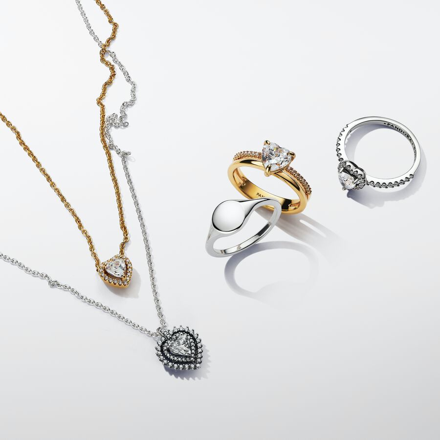 Sparkling Heart Collier Necklace - Image 4