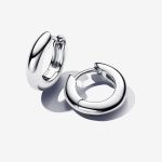 Round Hoop Earrings Sterling silver