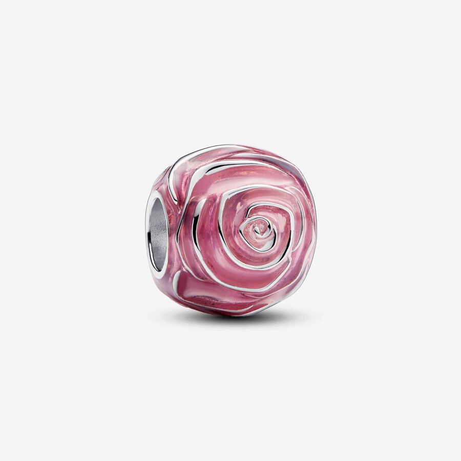 Pink Rose in Bloom Charm - Image 3