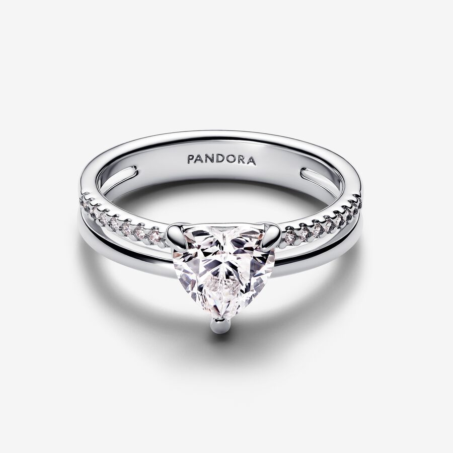 Dubbele Band Ring Met Hart - Image 2