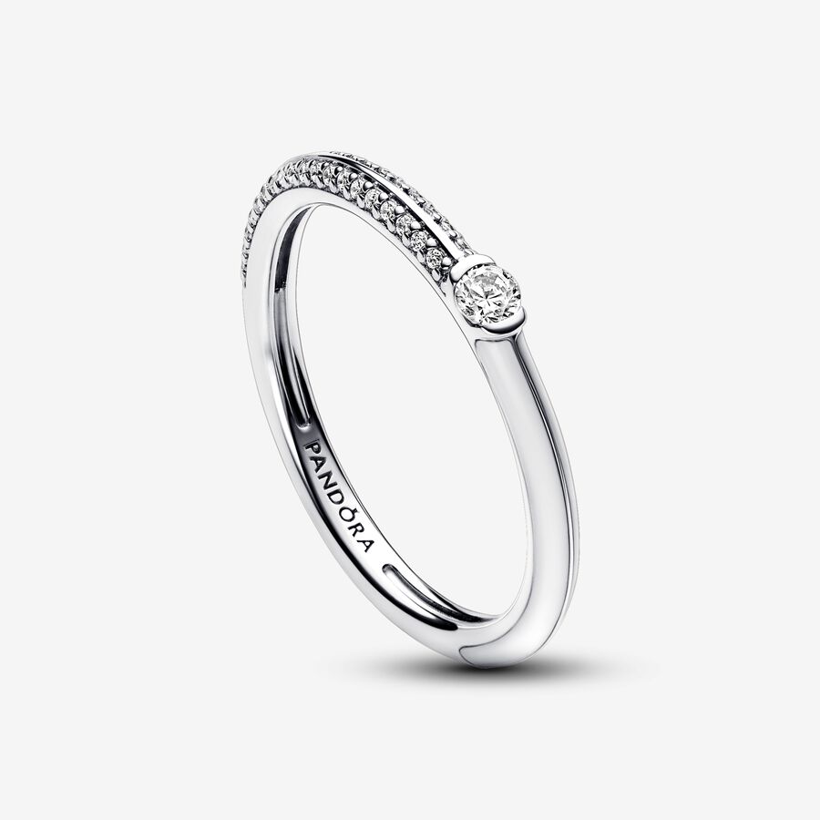 Pavé & White Dual Ring - Image 2