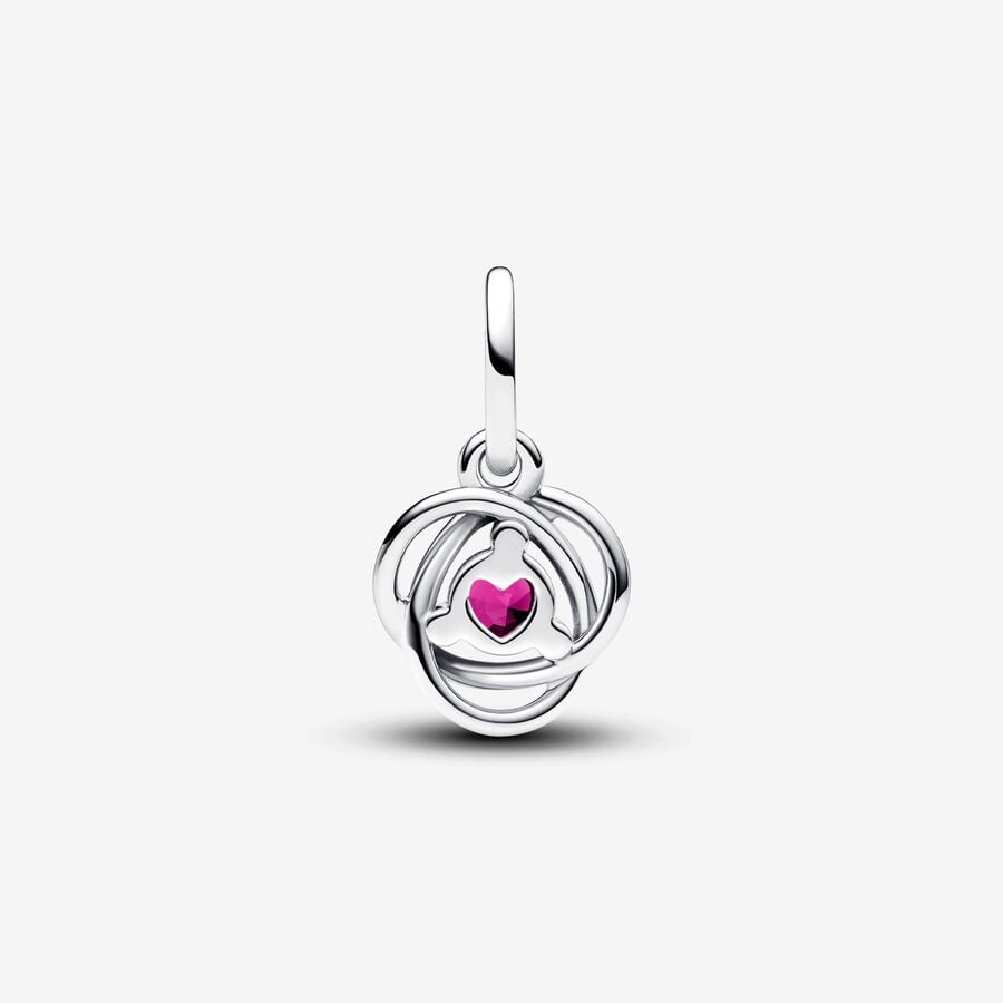 October Pink Eternity Circle Dangle Charm - Image 2