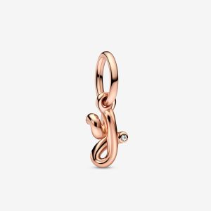 Letter Y Script Alphabet Dangle Charm