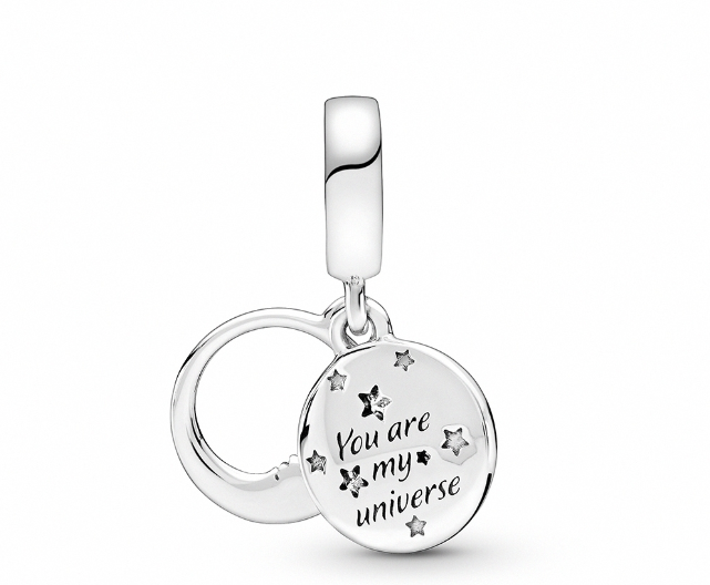 Sleeping Moon and Stars Dangle Charm - Image 3