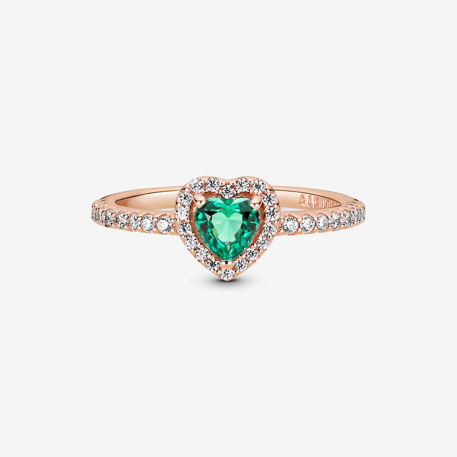 Sparkling Elevated Heart Ring - Image 8