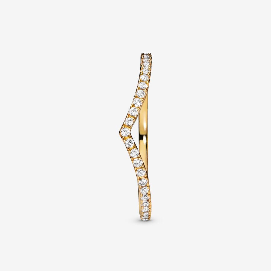 Sparkling Wishbone Ring - Image 4