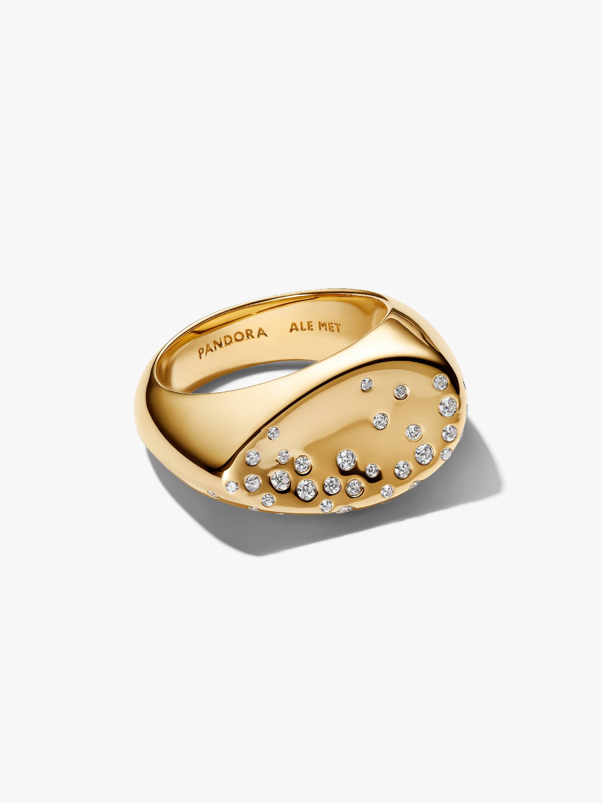 Stone-Set Oval Domed Signet Ring - Image 5