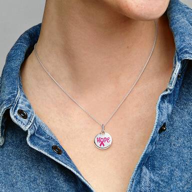 Hope Pink Ribbon Pendant - Image 3